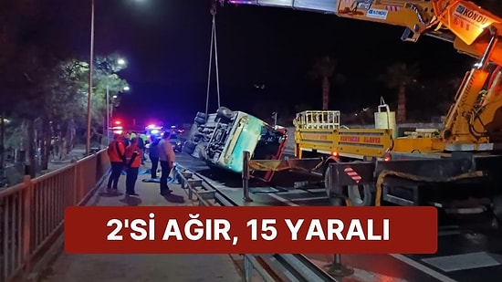 Takım Otobüsü Deplasman Dönüşünde Devrildi: 2'si Ağır, 15 Yaralı