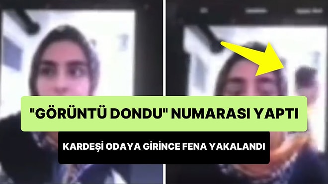 Zoom'da Ders İşlerken 'Görüntü Dondu' Numarası Yapan Genç, Kardeşi Odaya Girince Fena Yakalandı!