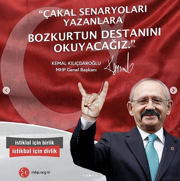 Kemal Kılıçdaroğlu'nun MHP lideri olarak şoplandığı görsel...