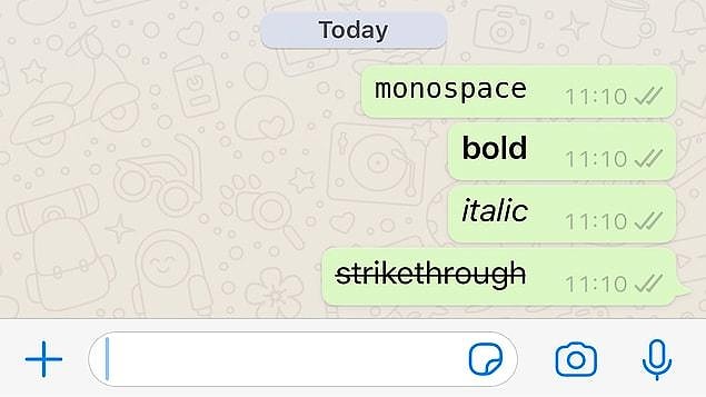 Writing messages in a different format