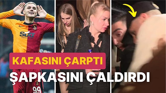 Mauro Icardi 3 Kadınla Birlikte Yakalandığı Çapkınlık Gecesinde Kafasını Araca Çarpıp Şapkasını Çaldırdı!