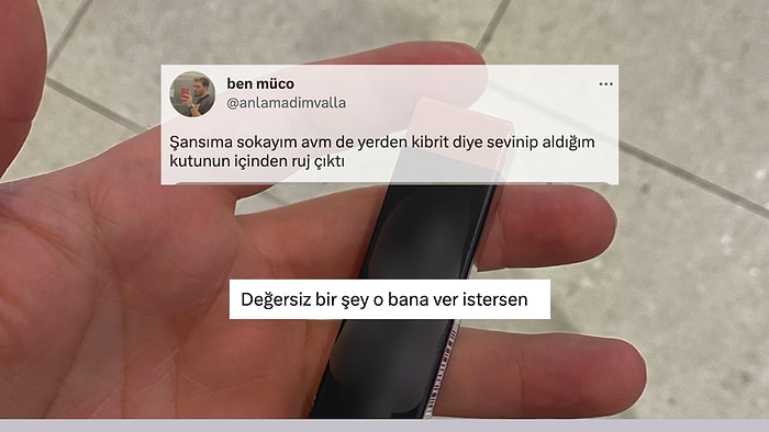 Bir AVM'de Yerde Bulduğu Pahalı Ruju Kibrit Sanan Twitter Kullanıcısı Viral Oldu