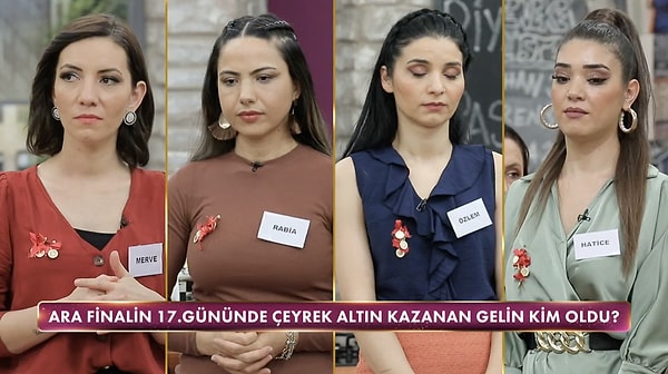 14 Mart Salı Günü Gelinim Mutfakta Çeyrek Altını Kim Kazandı?