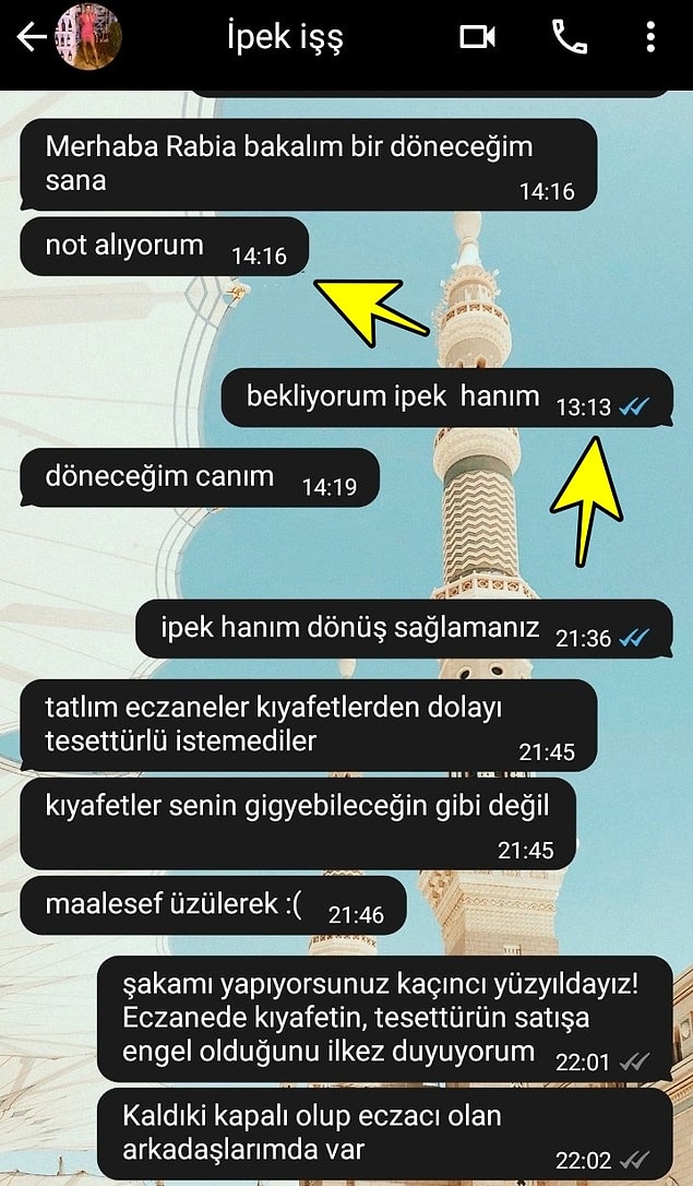 Ancak kısa süre sonra bu konuşmaların kurgu olduğu ortaya çıktı. Atılan mesajların saatinin birbiriyle tutarsız olması ve daha birçok detay Rabia'yı ele verdi.