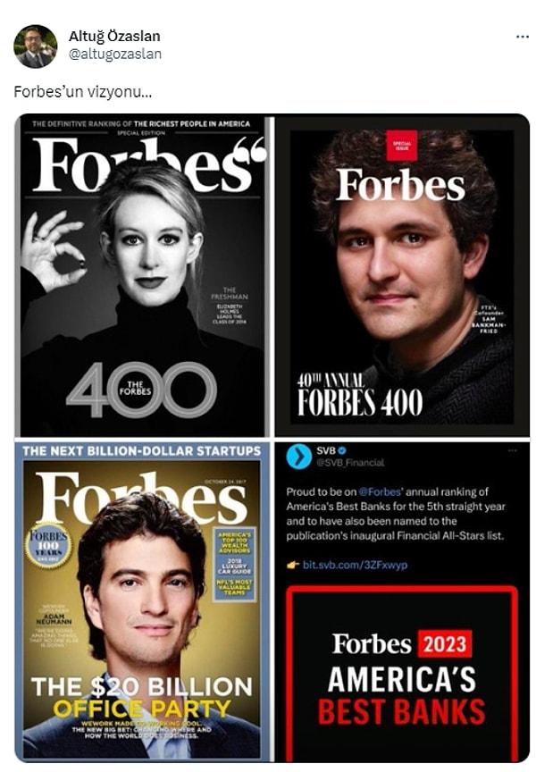 Twitter'da görülen bu paylaşımdan yol çıktığımız zaman Forbes'un listesinin kabarık olduğu ortaya çıkıyor.