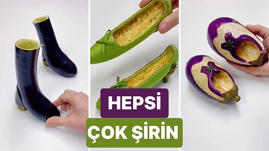 Sebzelerden Küçük Ayakkabılar Tasarlayan Sanatçı