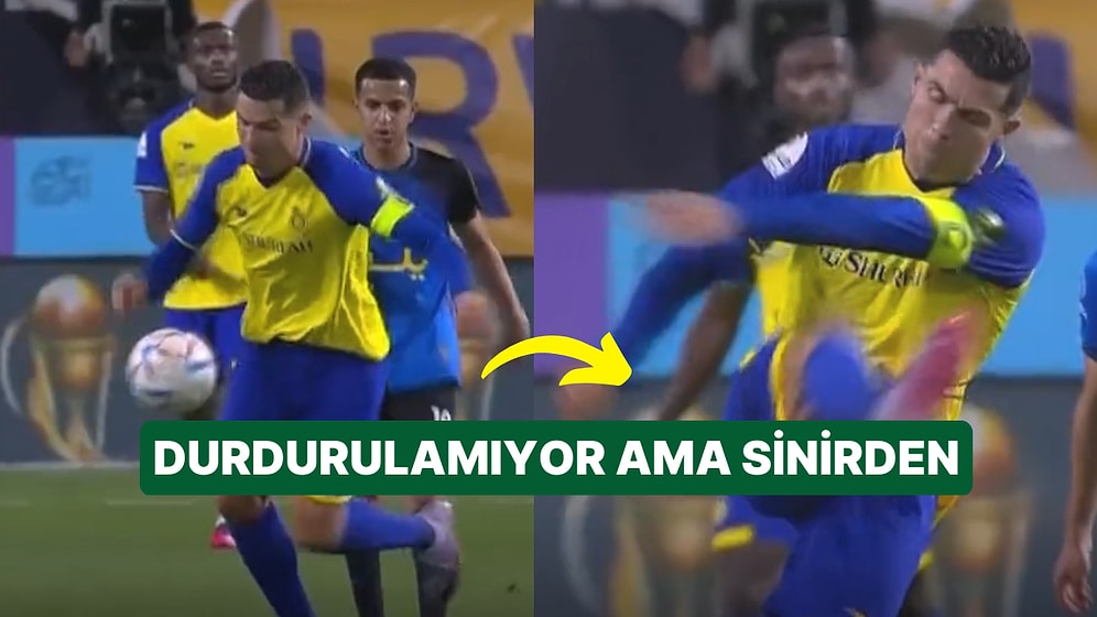 Hakemin İlk Yarıyı Bitirmesine Sinirlenen Cristiano Ronaldo, Öfkesini Toptan Çıkardı