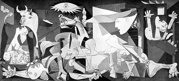 4. "Guernica" adlı Pablo Picasso tablosu, İspanya İç Savaşı'nda gerçekleşen Guernica şehrine yapılan Nazi bombardımanını anlatan bir sanat eseridir.