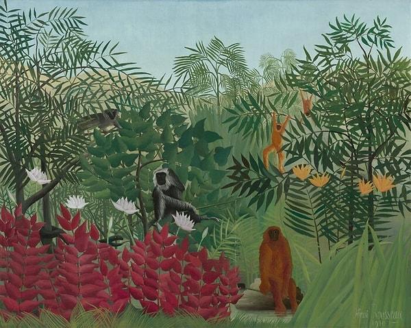 5. "Hayvanat Bahçesi" adlı Henri Rousseau tablosu, ressamın gerçek bir hayvanat bahçesi görmeden yaptığı bir çalışmadır.