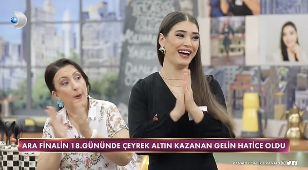 Gelinim Mutfakta Bugün (Ara Finalin 18. Gününde) Çeyrek Altın Kazanan Gelin: