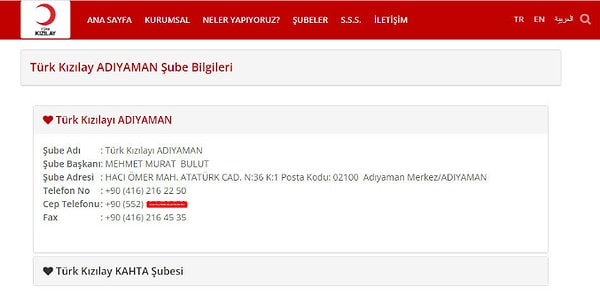 Artı Gerçek'ten Onur Öncü'nün haberine göre Bulut’un Kızılay’ın Adıyaman şube başkanı olduğu ortaya çıktı. Kızılay’ın internet sitesinde Adıyaman Şube Başkanı olarak hala Mehmet Murat Bulut'un ismi yer alıyor.