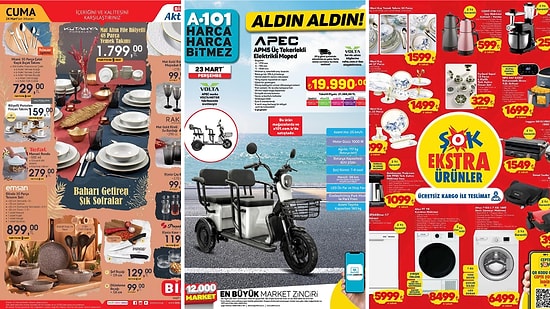 İndirim Günleri Başlıyor! 20 - 26 Mart Haftasında A101, BİM ve ŞOK Aktüel Ürünler Listesinde Ne Var?