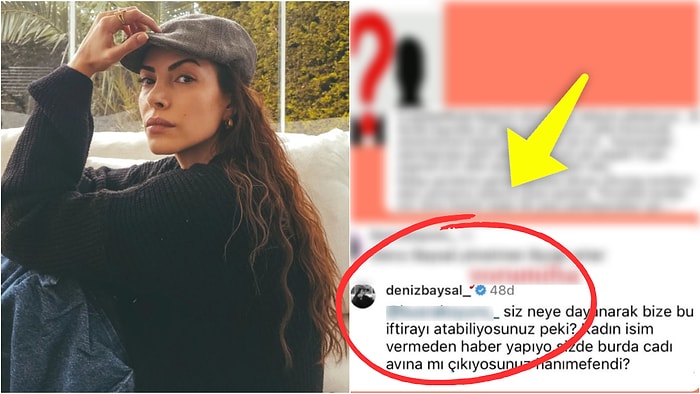 Adı Setteki Biriyle Yasak Aşk Skandalına Karışan Deniz Baysal, Bir Kullanıcının Yorumuna Fena Çıkıştı