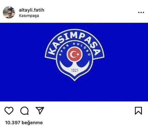 Altaylı geçtiğimiz günlerde hakkında savcılığa suç duyurusunda bulunan Diyanet İşleri Başkanlığı’na sosyal medya hesabından bir yanıt vermiş ve Kasımpaşa Spor Kulübü’nün logosunu paylaşmıştı.