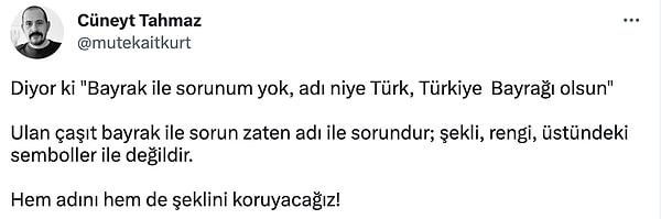 Yapıcıoğlu'nun bu söylemleri üzerine sosyal medyada (Türk bayrağı-Türkiye bayrağı) tartışması yaşandı. 'Türk bayrağından rahatsız oluyor' diyerek eleştirenler ve Cumhur İttifakı'na tepki gösterenler oldu.