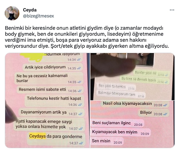 Başka bir kullanıcı ise annesinin hakkında söylediklerini anlattığı paylaşımda yazdıklarıyla şok etti.