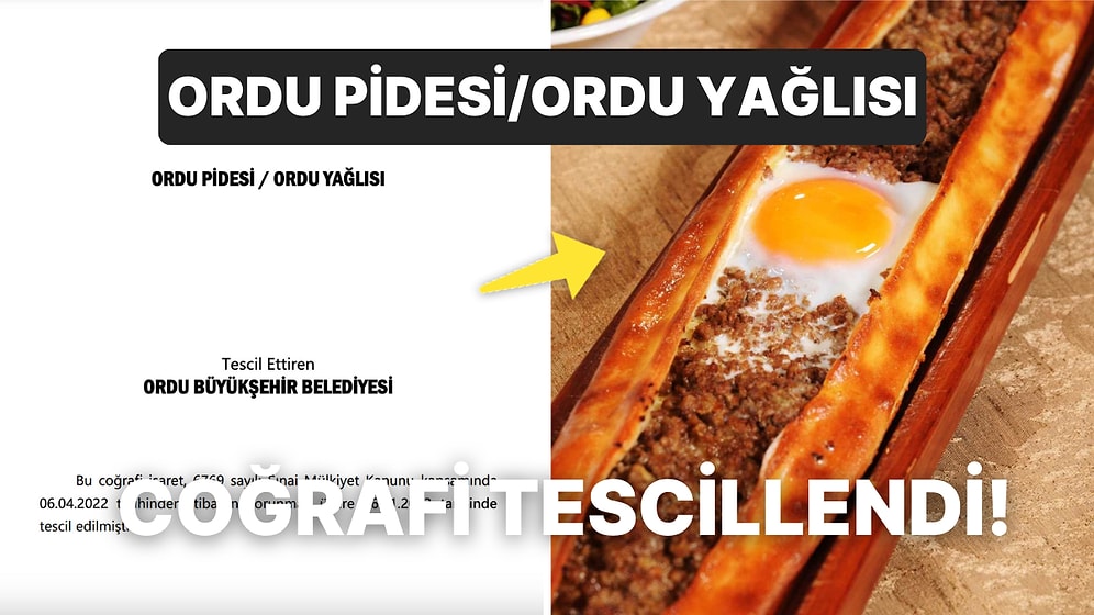 "Ordu Pidesi/Ordu Yağlısı" Coğrafi İşaret Tescil Belgesi Aldı!