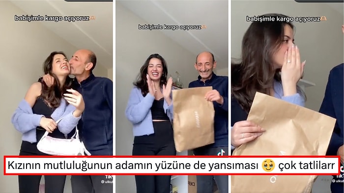 Baba Kızın Birlikte Kargo Açtığı TikTok Videosu Hepimizin Gözlerinden Kalpler Çıkardı