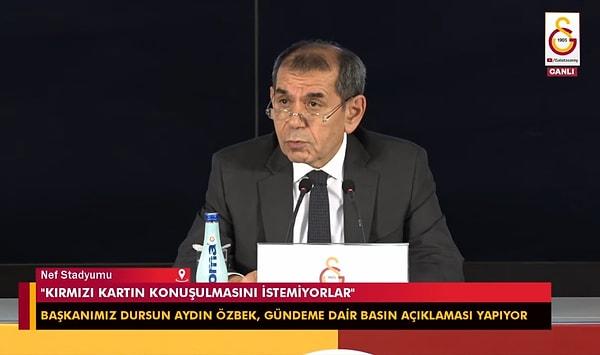 Galatasaray Başkanı Dursun Özbek'in açıklamalarından satır başları şöyleydi👇