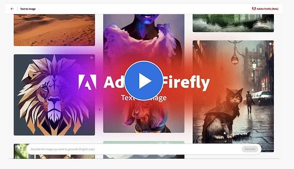 Adobe, Firefly modelleri kullanılarak oluşturulan sanat eserlerinin kısmen veya tamamen yapay zeka tarafından oluşturulduğunu gösteren meta veriler içereceğini açıkladı.