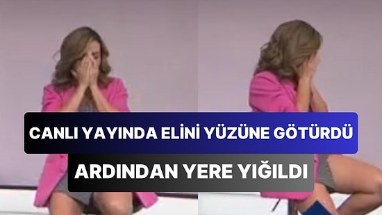 Canlı Yayında Elini Yüzüne Götüren Sunucu Yere Yığıldı