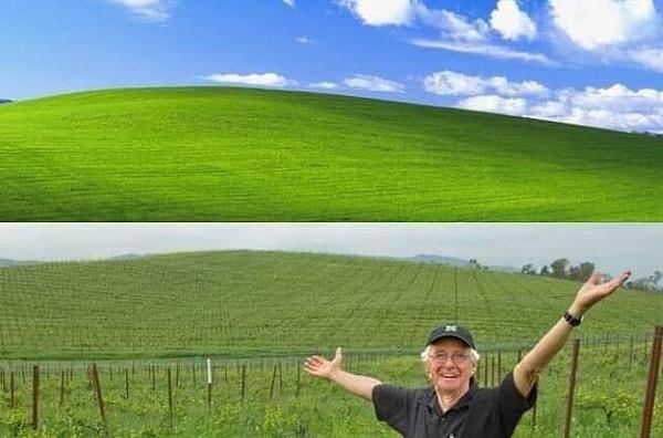 Windows XP’nin piyasaya sürülmesinin arından ünlenmeye başlayan fotoğrafın nerede, ne zaman çekildiği birkaç sene boyunca gizem konusuydu. Ortaya İsviçre, Yeni Zelanda, İrlanda gibi birçok makul fikir atıldı.