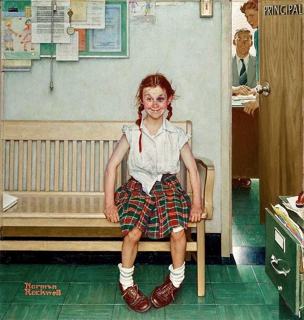 15. Girl with a Black Eye, Norman Rockwell (1953)