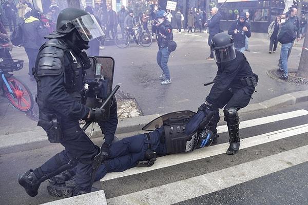 Dijon, Rennes ve Rouen'de polis ve göstericiler arasında gerginlik yaşandı.