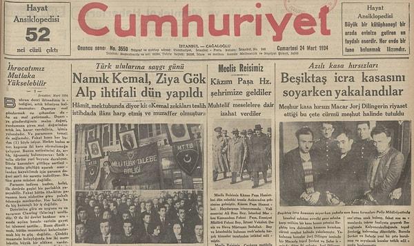 Bugünün eski gazetesi: 24 Mart 1934