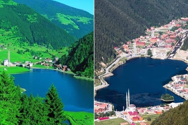 Dünyanın birçok yerindeki doğal güzelliğe fark atacak Uzungöl'ün etrafı beton yapılara teslim edilmemişti. Uzungöl çok güzeldi...