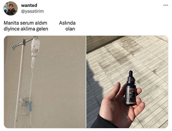 6. Hayatımdaki tek serum soldaki: