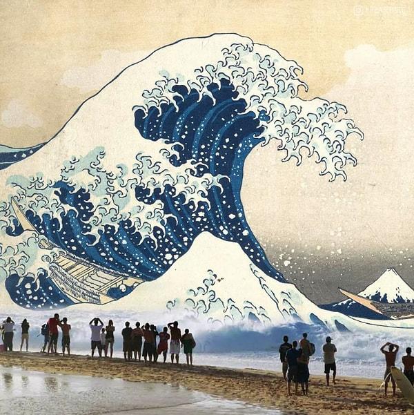9. Taaa Kanagawa'dan dalgalar gelmiş...