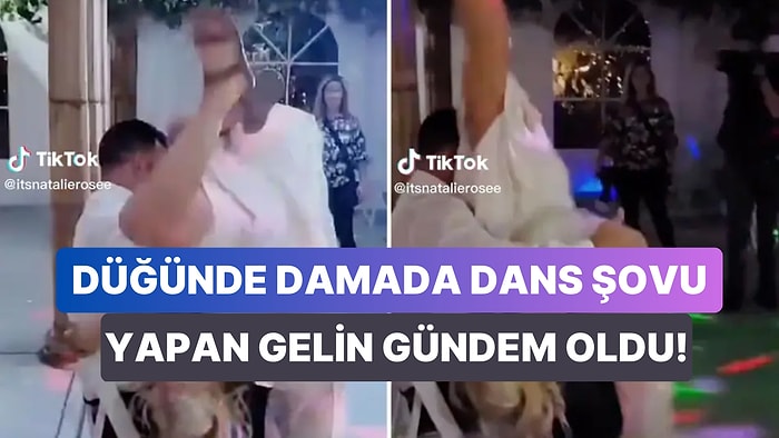 Düğünde Sandalyede Oturan Damada Özel Kucak Dansı Yapan Gelini Herkes Ağzı Açık İzledi