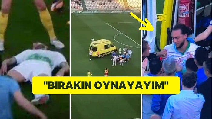 Sahada Kalp Krizi Geçirip Ambulansa Bindirilirken Kendine Gelen Futbolcunun Maça Devam Etmek İstediği Anlar