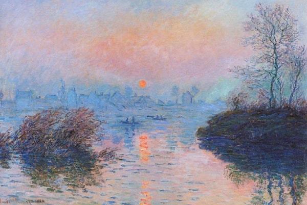 Sunset On The Seine At Lavacourt (Winter Effect), 1880