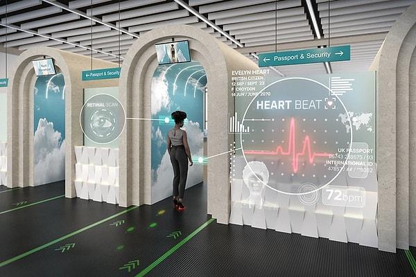 Gelecekte yolcular kalp atış hızı ve biyometrik pasaportlarla havalimanı güvenliğinden geçecek.