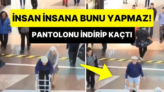Yürüteç ile Yürüyen Yaşlı Adamın Pantolonunu İndirip Kaçan Yaşlı Kadın