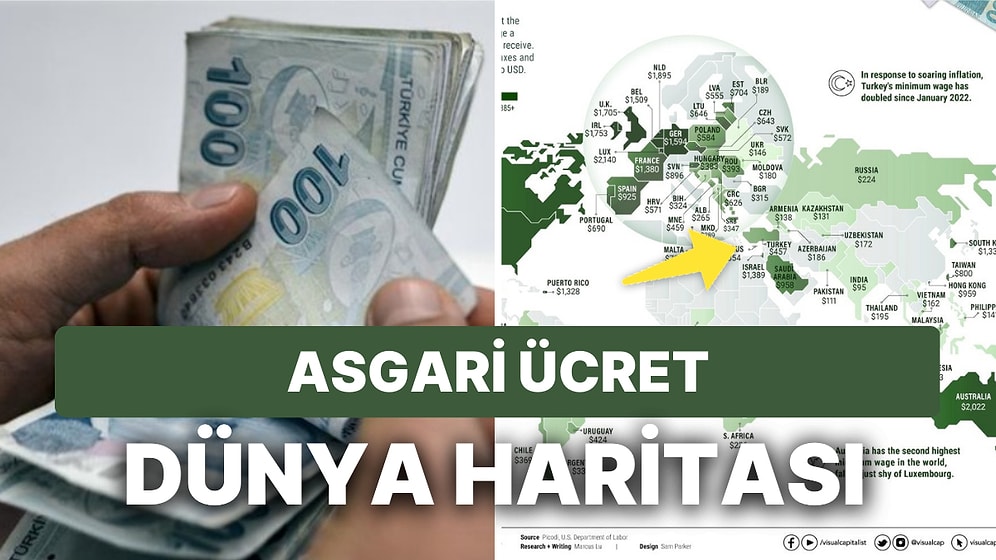 Dünyada Asgari Ücret Haritasında Artışlarla Dikkat Çeken İki Ülkeden Biri Türkiye