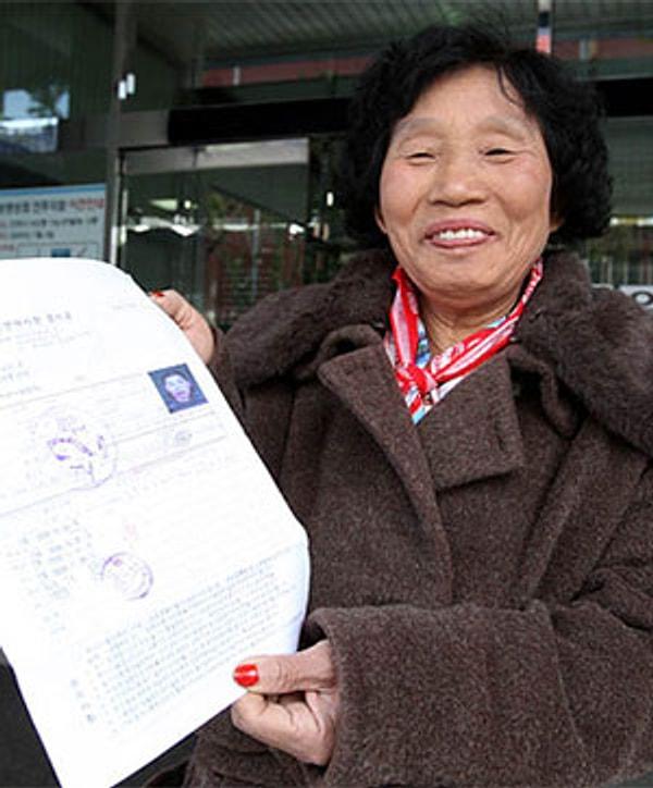 Cha Sa-soon, 2010 yılında testi geçtiğinde 69 yaşındaydı.