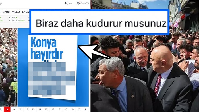 Kılıçdaroğlu'nun Konya'da Topladığı Kalabalığa Sinirlenen Ensonhaber'in Buram Buram Hazımsızlık Kokan Manşeti