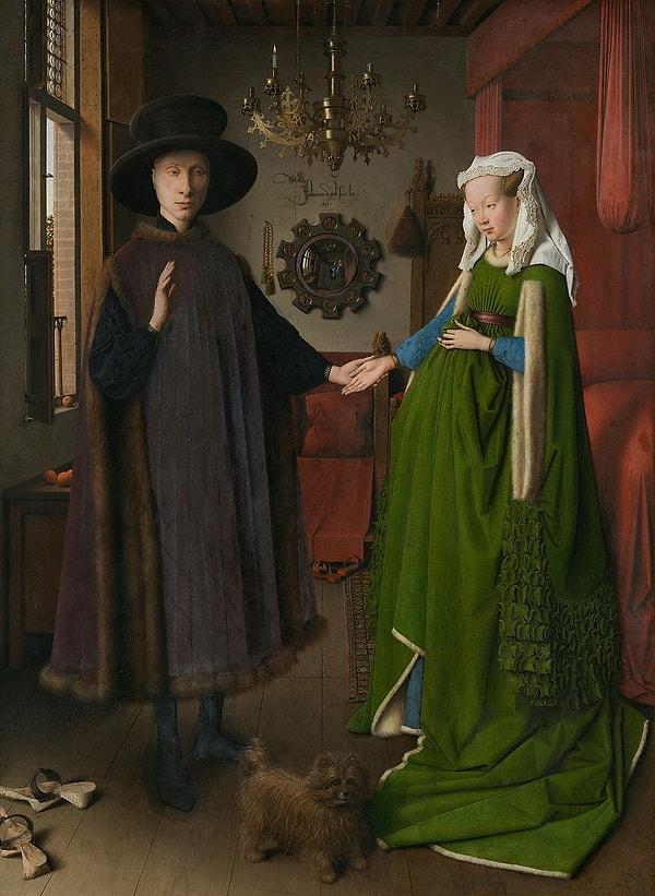 3. Bu tablonun yaratıcısı eserde gizli! 'Arnolfini'nin Evlenmesi' isimli 1434 tarihli bu inanılmaz tablonun imzası kime ait?