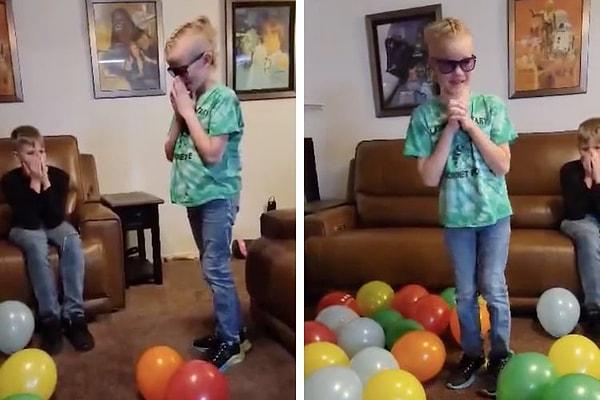 10 yaşındaki Jude isimli renk körü çocuk aldığı doğum günü hediyesi yüzünden heyecanını ve mutluluğunu gizleyemedi.