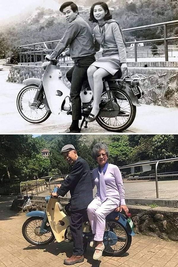 1. "Aynı bisiklet, aynı insanlar. Tam 52 yıl arayla!" 😍