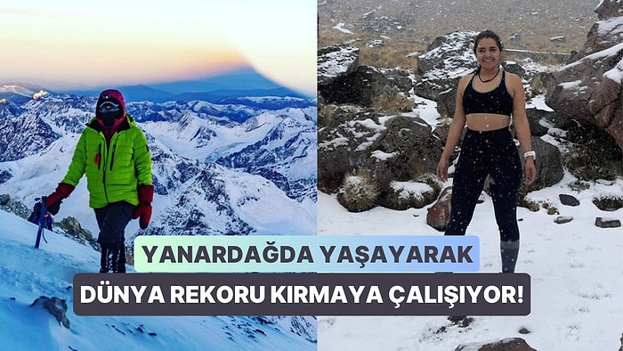 Bir Ay Boyunca Yanardağın Üzerinde Yaşayan Çılgın Kadın Dünya Rekoru Kırmaya Çalışıyor