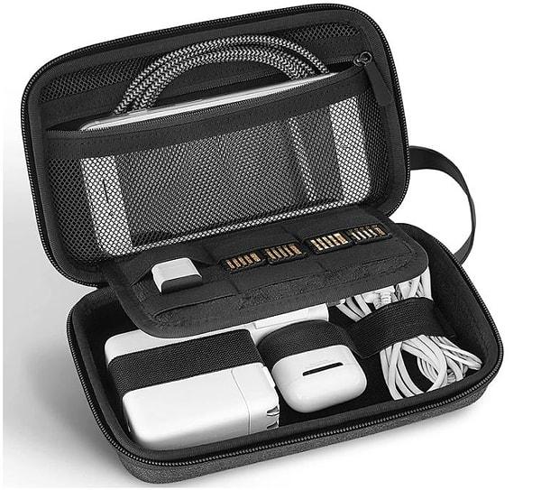 18. Elektronik aksesuar düzenleyici olan bu sert taşınabilir çanta, seyahatlerinizde en iyi dostunuz olacak.