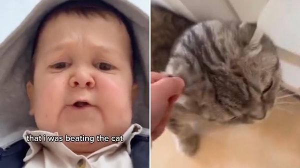 Hasbulla'nın kedisine şiddet uyguladığı korkunç video ilk olarak Reddit'e yüklenmişti. Video, Snapchat hesabından çekilmiş gibi görünüyordu.
