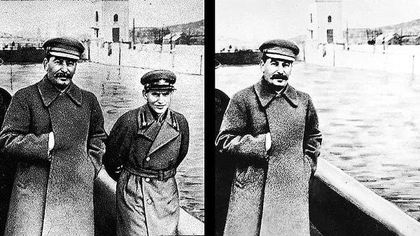 7. Stalin, fotoğraflara sık sık rötuş yapardı ve böylelikle fotoşopu kavramış oldu.