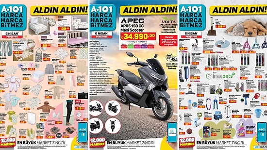 A101'e Maxi Scooter Geliyor! 6 - 13 Nisan 2023 A101 Aldın Aldın Kataloğu