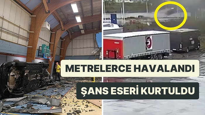 Arabasıyla Kavşakta Yüksek Hız Yaparak Havalanıp Kaza Yapan Futbolcu Sofian Kiyine'nin Mucizevi Kurtuluşu