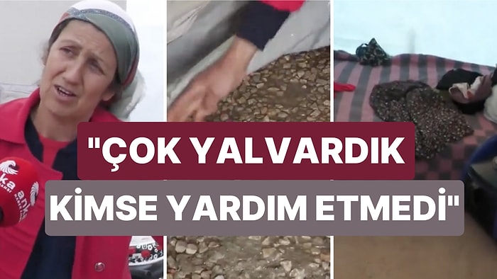 Samandağ'da Yaşadığı Çadıra Su Dolan Depremzede İsyan Etti: "Çok Yalvardık Kimse Yardım Etmedi"